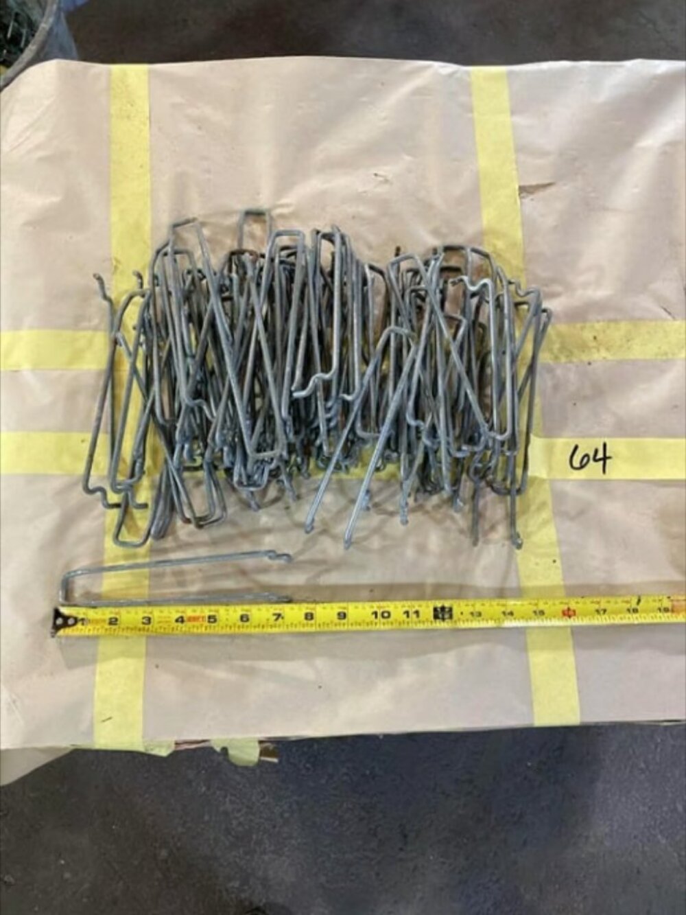 uline Steel Pegboard Loop Hooks Metal Wire Hooks for pegboard 64 count